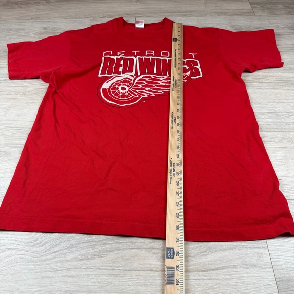 Vintage Fruit Of The Loom Single Stitch Detroit Red Wings Red T-Shirt Size XL - Picture 4 of 6